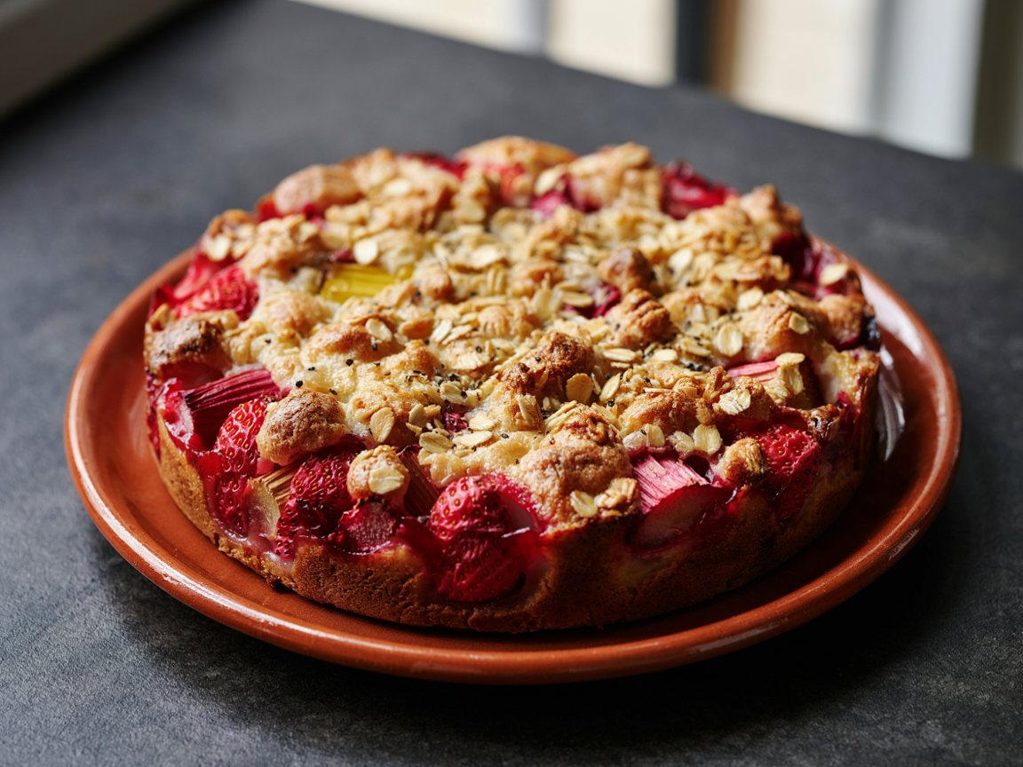 Photo of Strawberry Rhubarb Oven Crumble