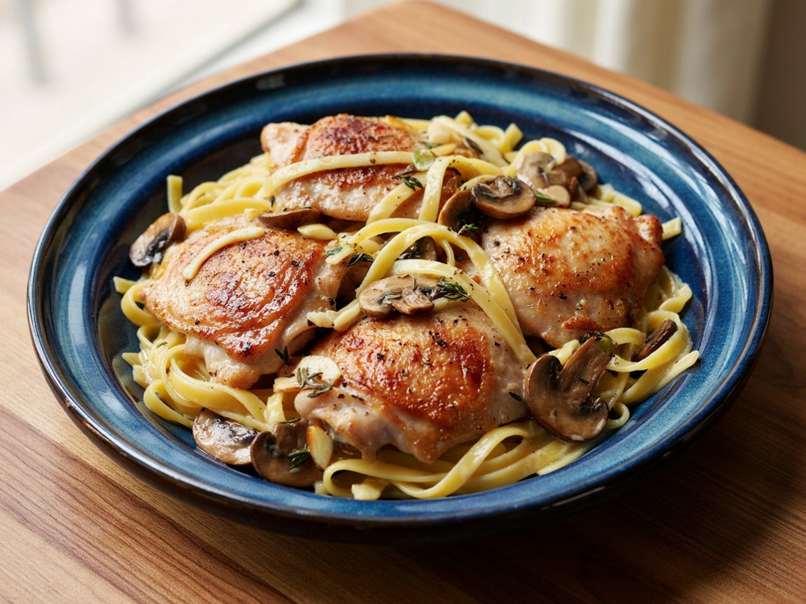 Photo of Creamy Chicken and Mushroom Tagliatelle