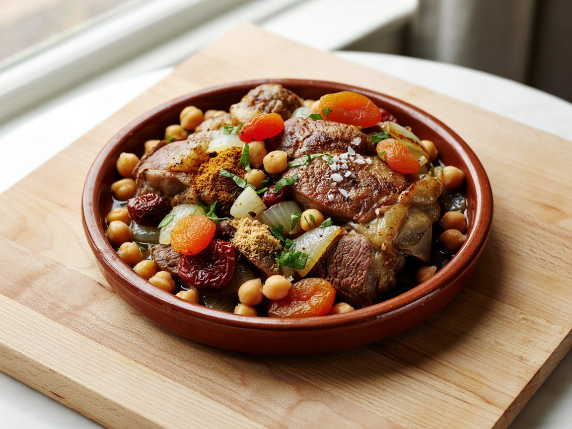 Photo of Lamb and Apricot Tagine with Chickpeas