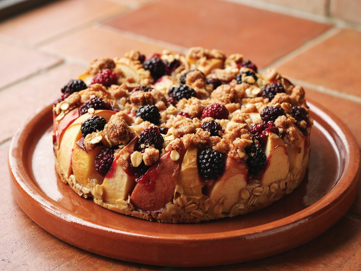 Photo of Apple, Pear and Blackberry Oat Crumble