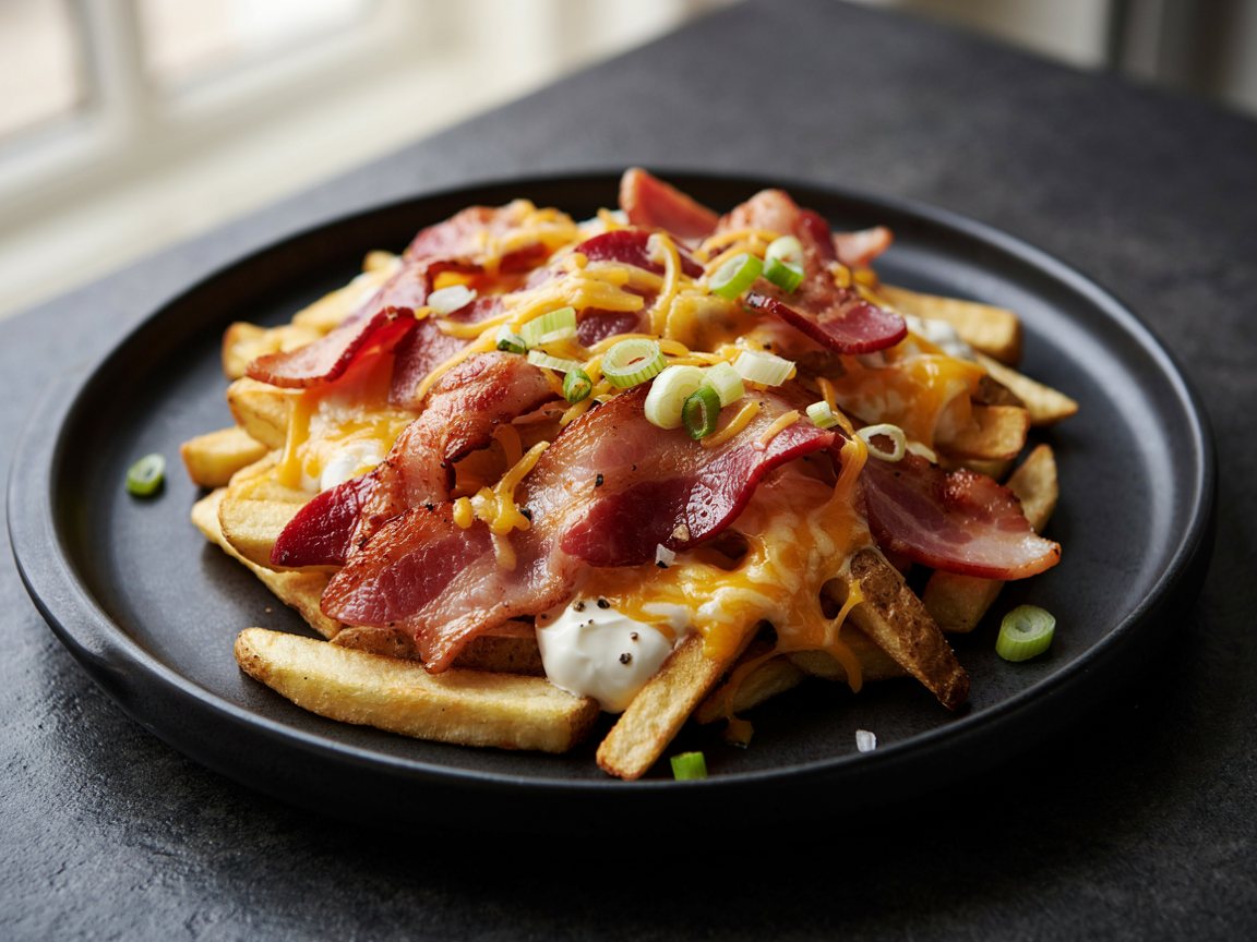 Photo of Air Fryer Loaded Bacon Cheddar Fries