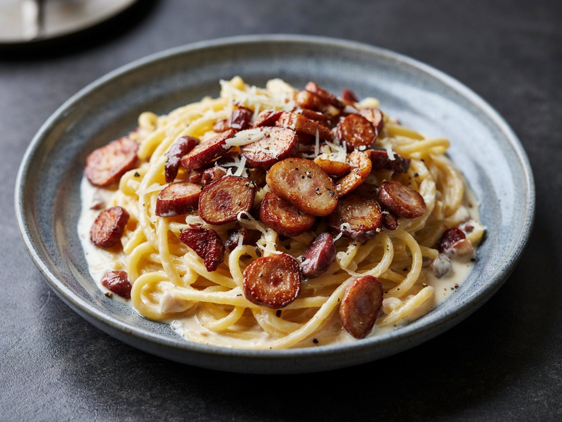 Photo of Pasta with Lardons and Crème Fraîche