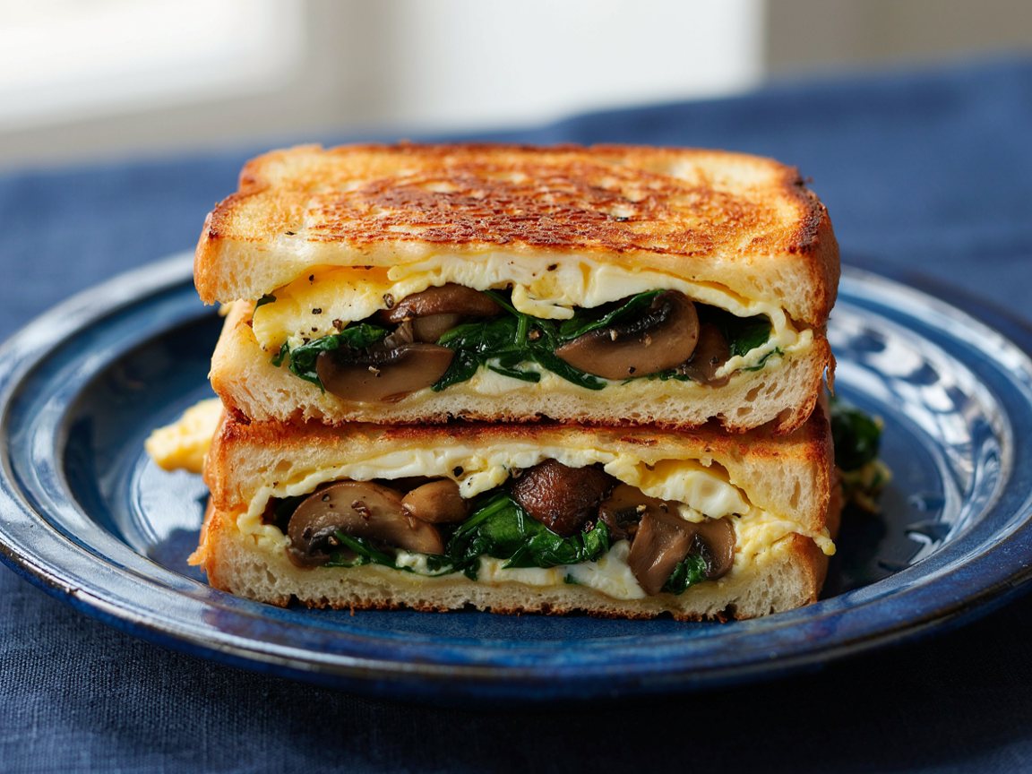 Photo of Mushroom and Spinach Eggs on Toast