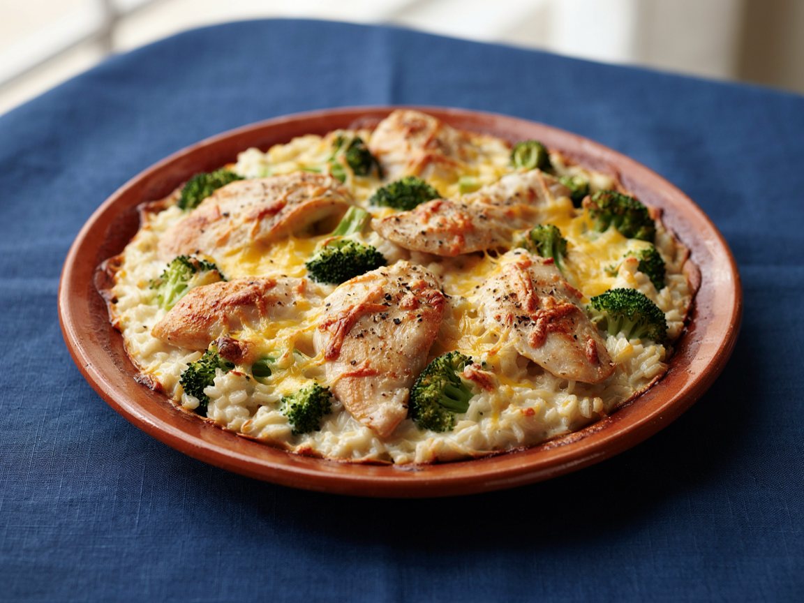 Photo of Creamy Chicken and Broccoli Rice Bake