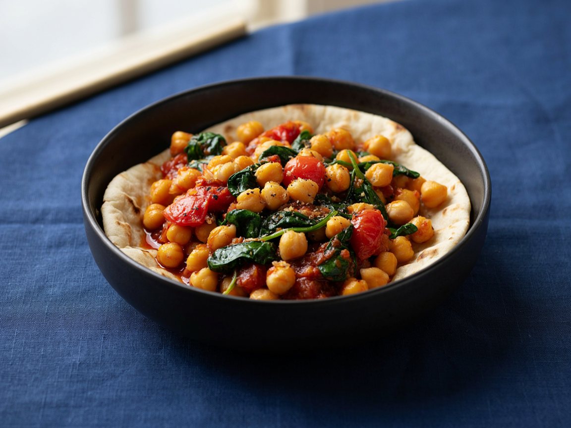 Photo of Chickpea and Spinach Naan Scoop