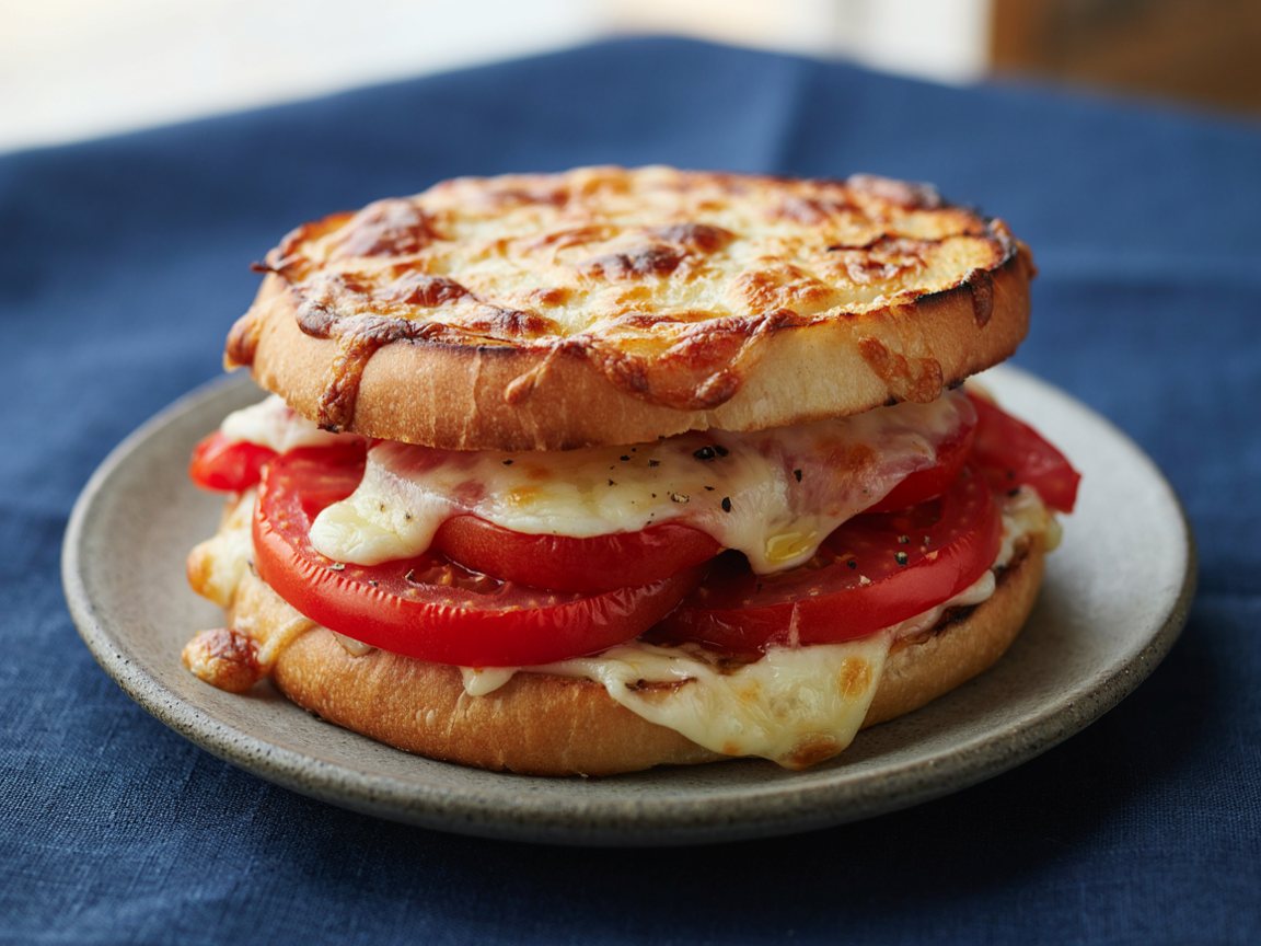 Photo of Broiled Tomato and Cheese Melt on Toast