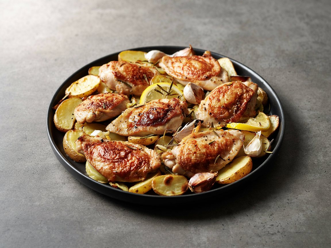 Photo of Lemon Rosemary Chicken and Potato Traybake
