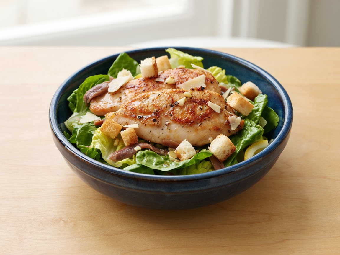 Photo of Warm Chicken Caesar Salad