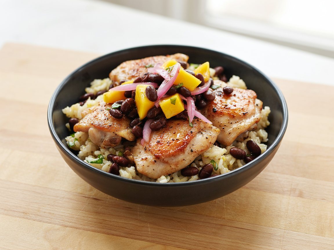 Photo of Chicken, Black Bean and Mango Rice Bowl