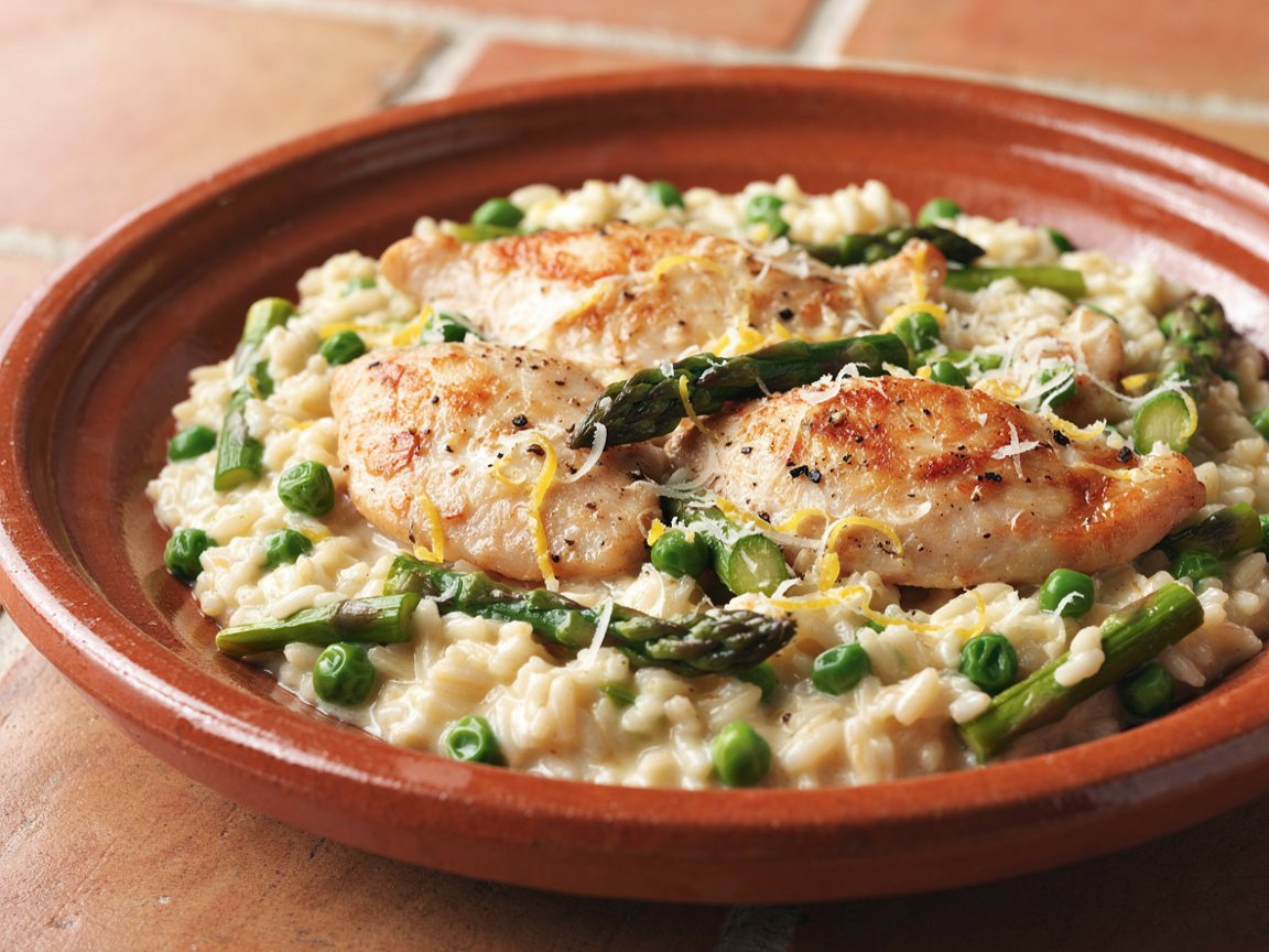 Photo of Lemon Chicken and Asparagus Risotto