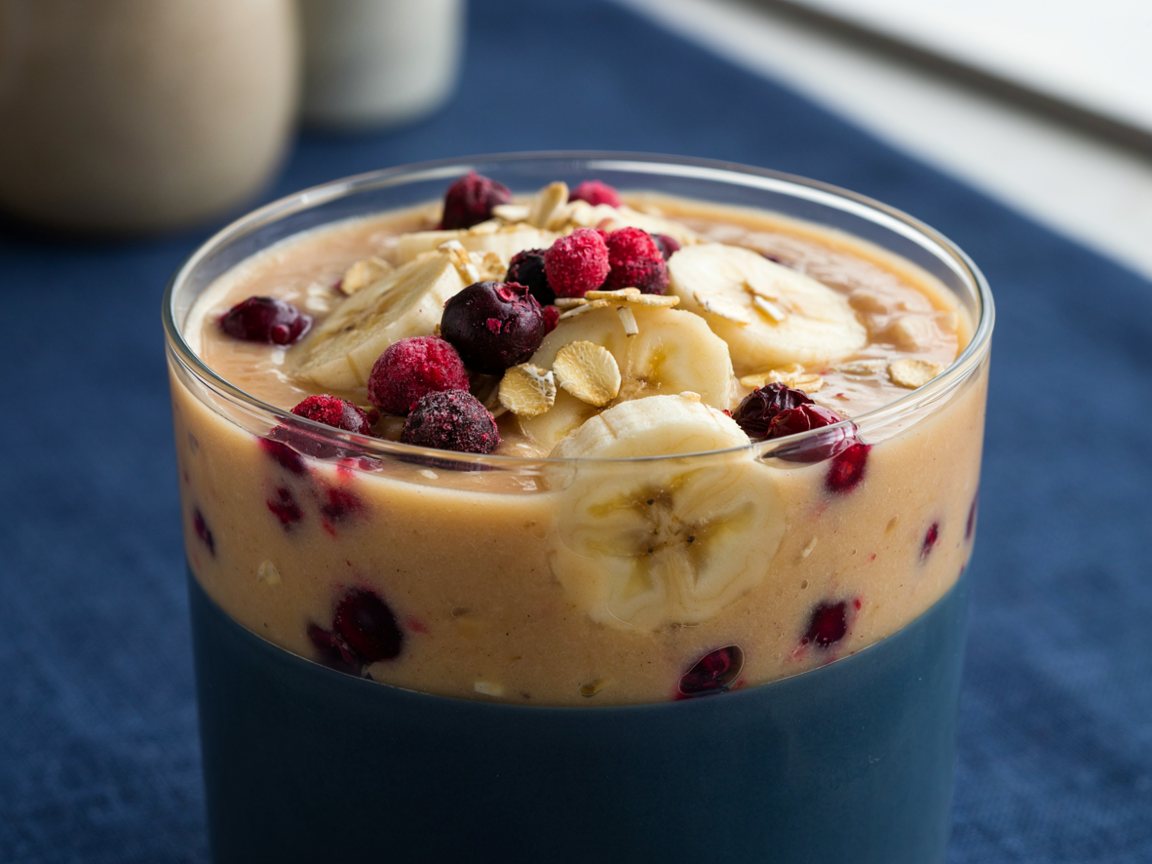 Photo of Banana Berry Oat Smoothie
