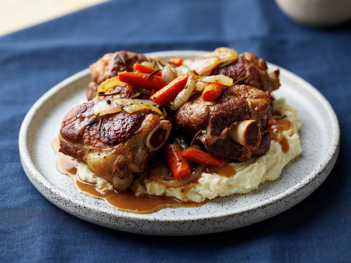 Photo of Pressure Cooker Lamb Shanks with Red Wine and Carrots