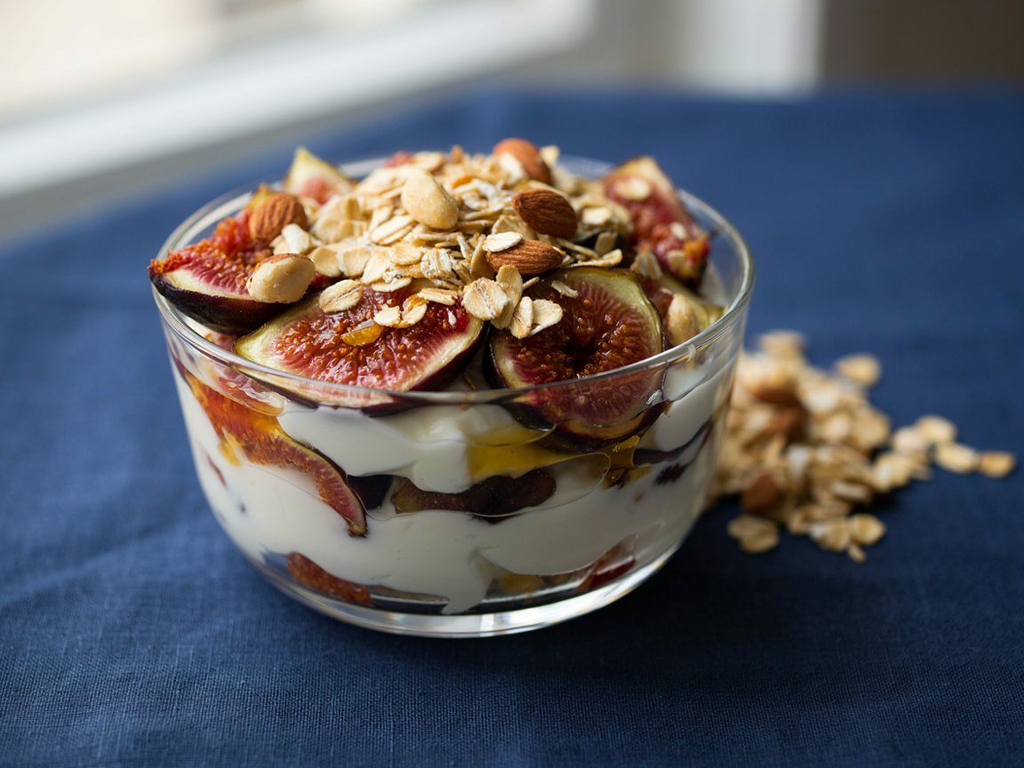 Photo of Fig and Honey Yogurt Parfait with Toasted Oats