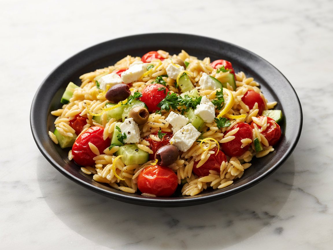 Photo of Orzo with Tomatoes, Cucumber and Feta