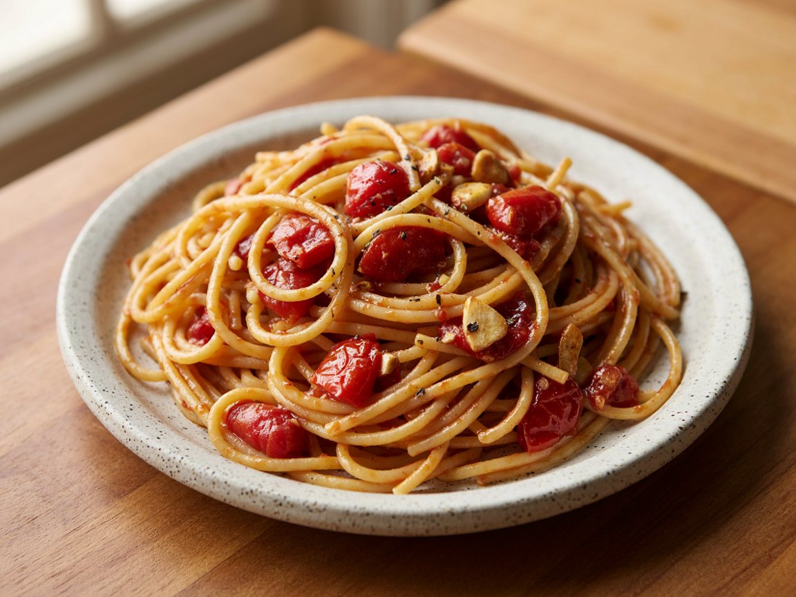 Photo of Garlic Tomato Spaghetti