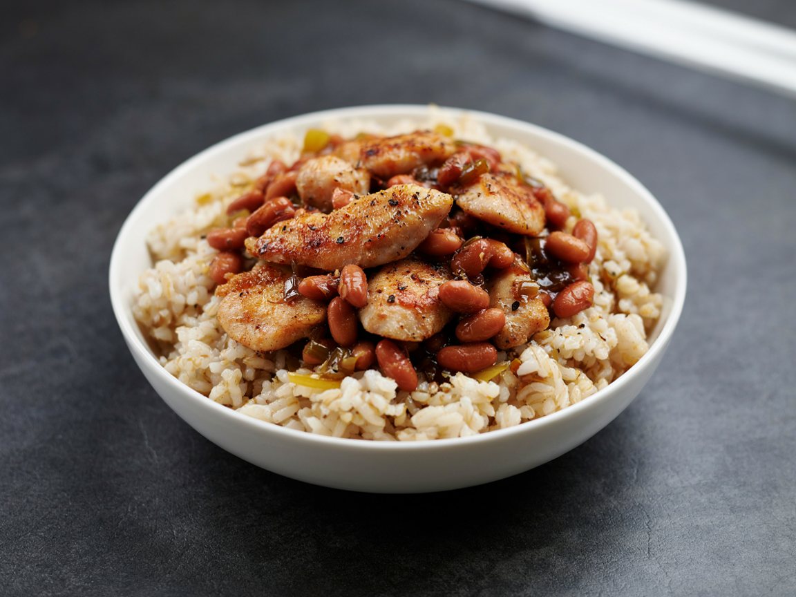 Photo of Chicken and Bean Rice Bowl