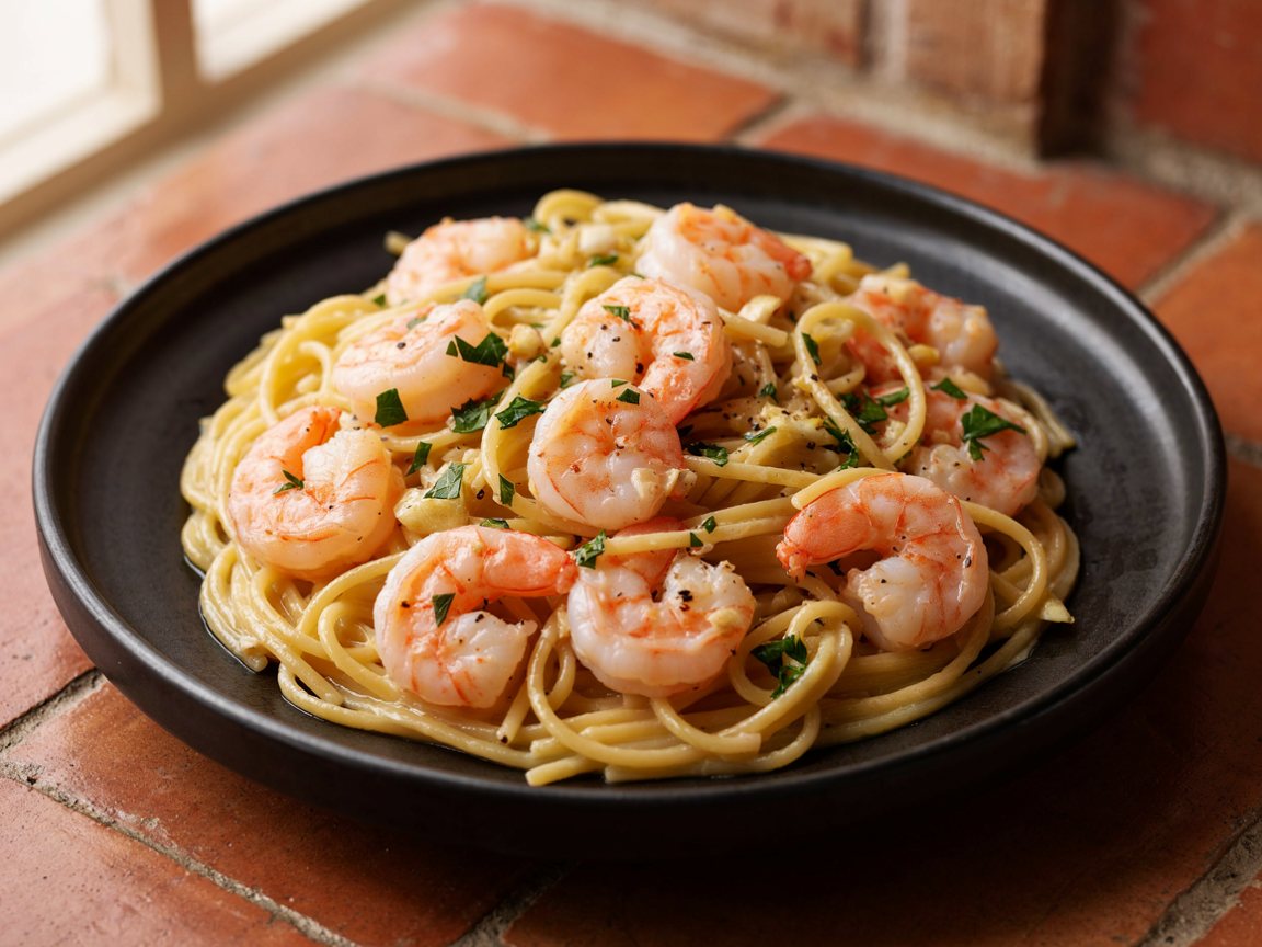 Photo of Garlic Butter Shrimp Linguine