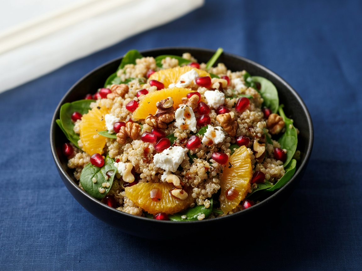 Photo of Quinoa Salad with Orange, Pomegranate and Goat Cheese