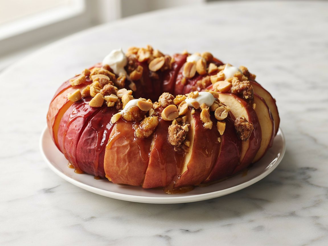 Photo of Baked Caramel Apples with Peanut Crumble