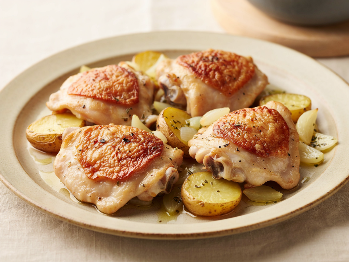 Photo of Lemon Oregano Chicken Thighs with Potatoes
