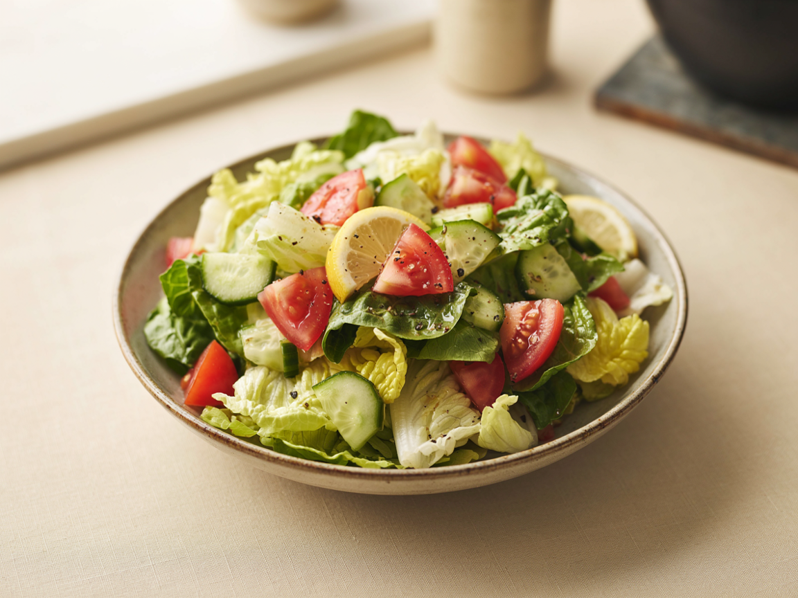 Photo of Crisp Garden Salad with Lemon Dressing