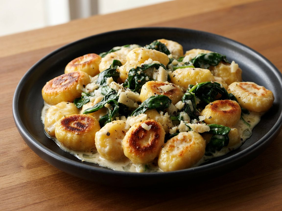Photo of Creamy Garlic Spinach Gnocchi