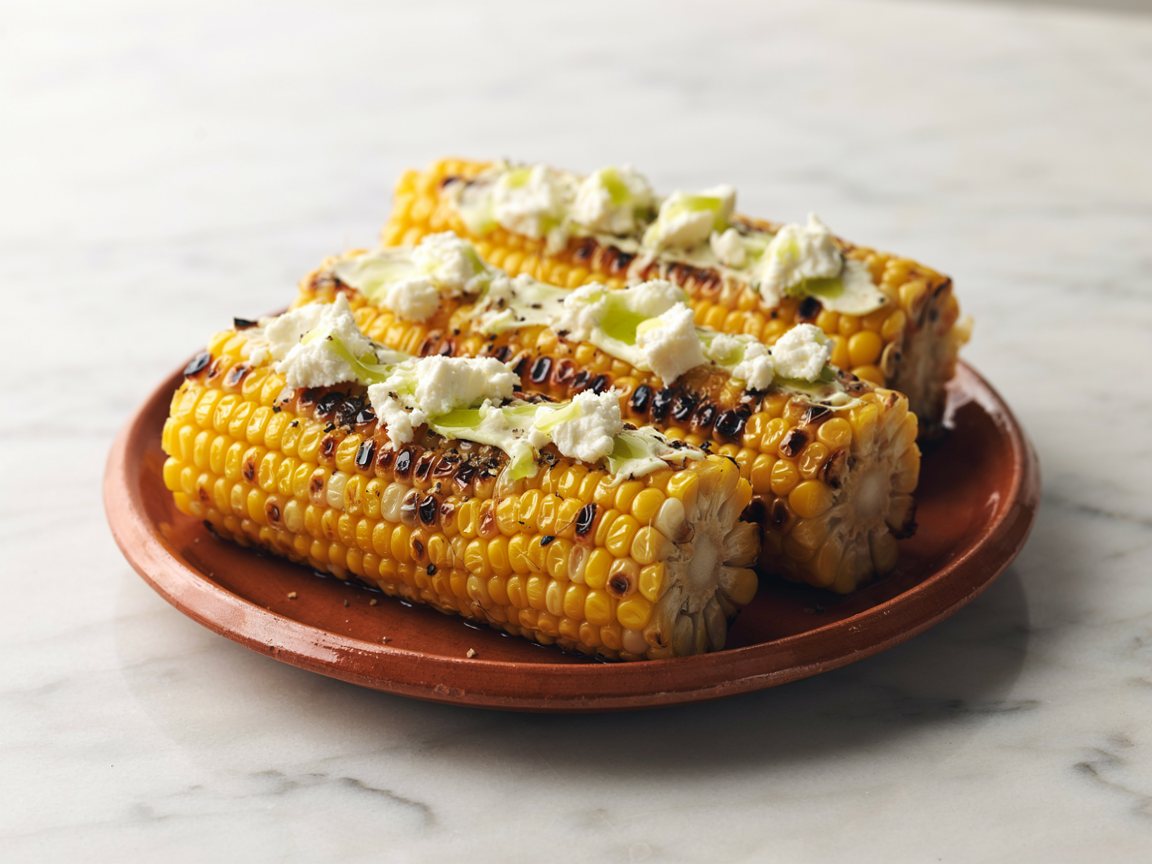 Photo of Grilled Corn with Lime Feta Butter