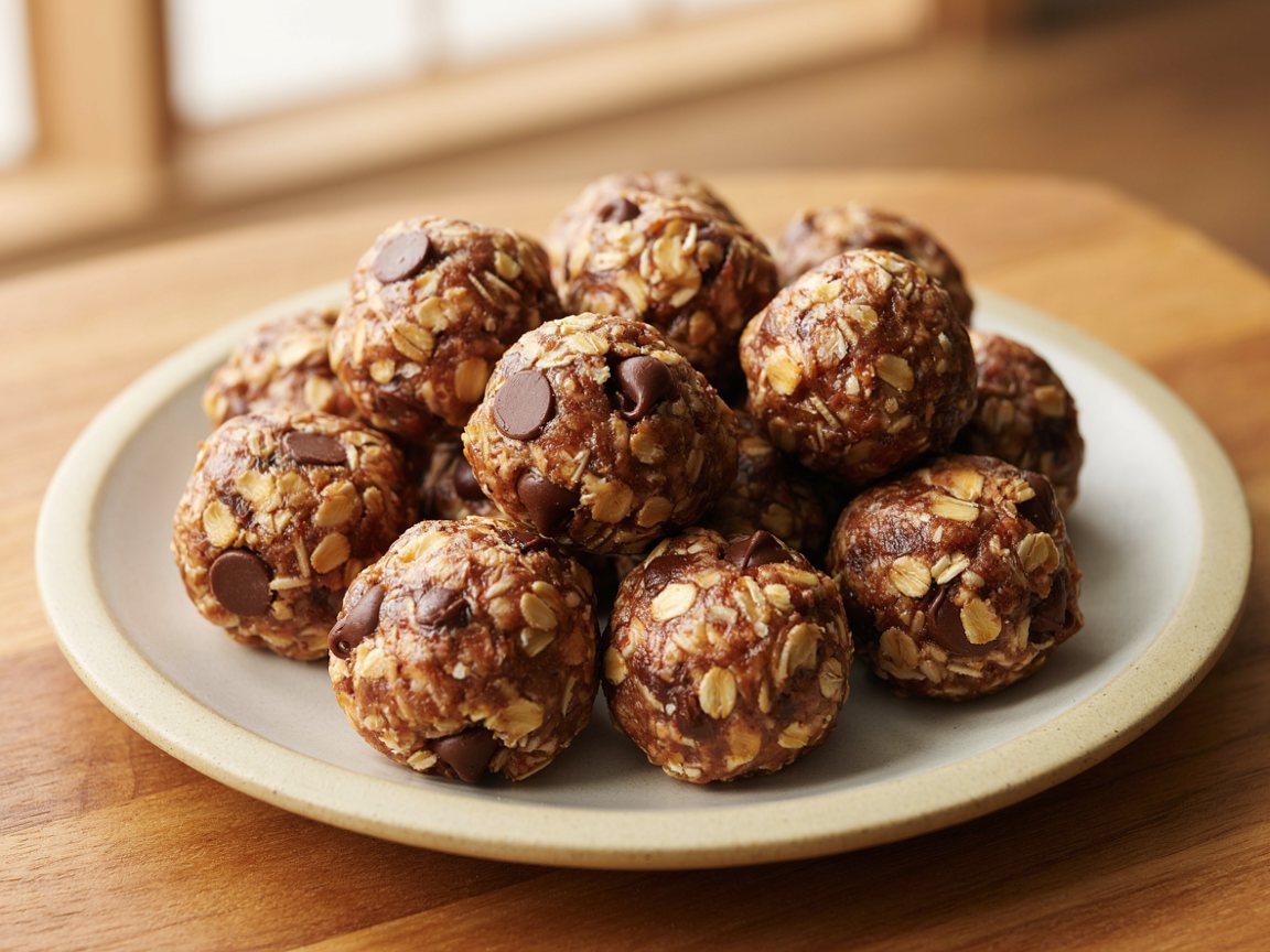 Photo of No-Bake Chocolate Peanut Butter Oat Energy Balls