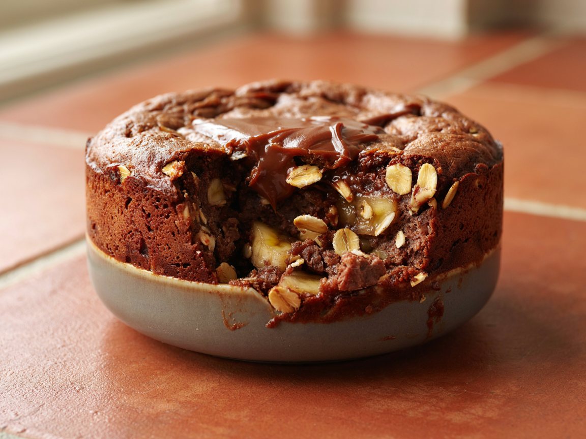 Photo of Microwave Chocolate Banana Oat Mug Cake