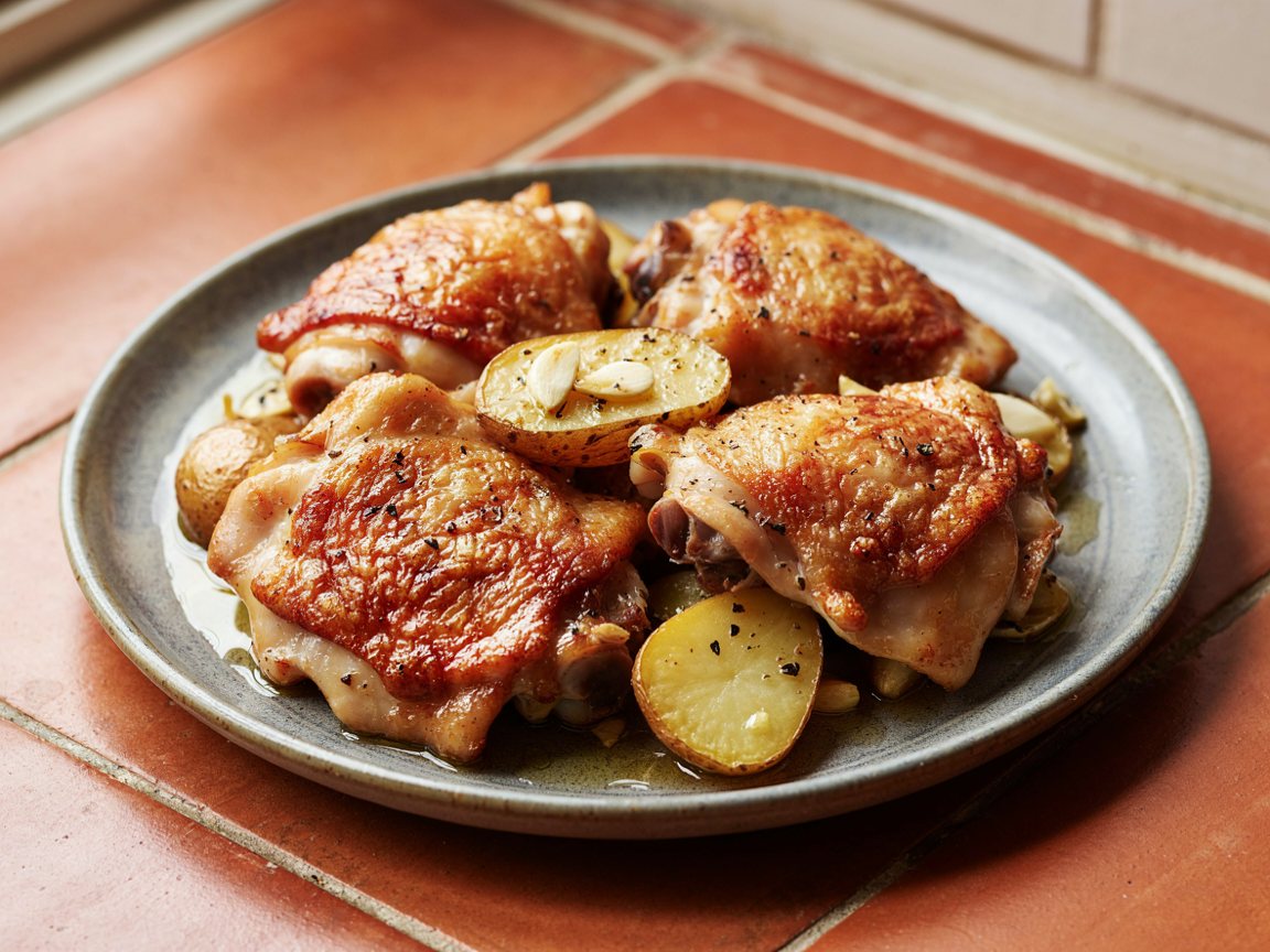 Photo of Braised Chikn Thighs with Potatoes