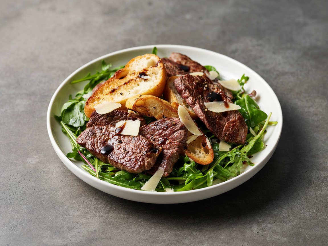 Photo of Seared Steak and Rocket Salad with Parmesan