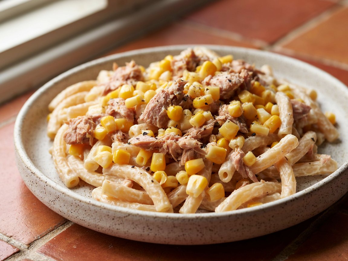 Photo of Tuna Sweetcorn Pasta with Mayo Sauce