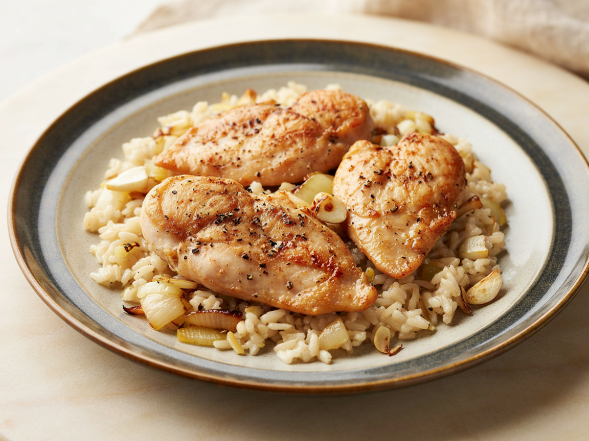 Photo of Garlic Chicken and Rice Skillet