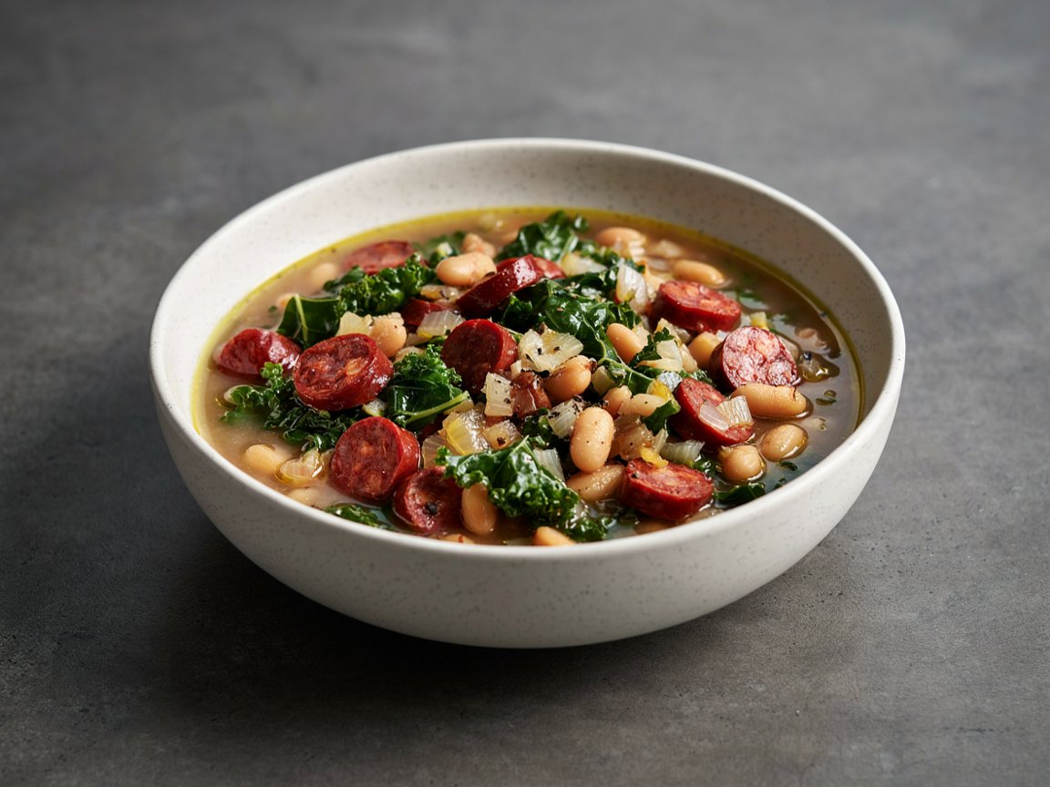 Photo of Chorizo, Kale and White Bean Soup
