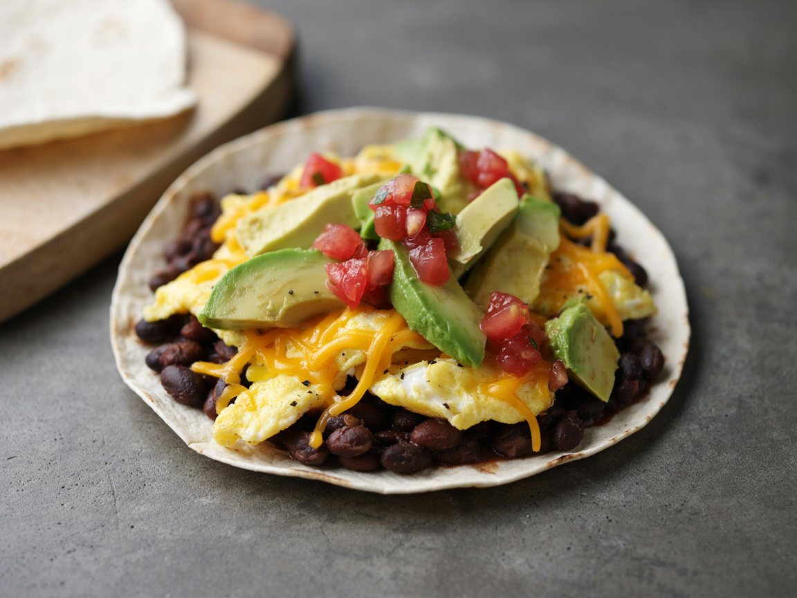 Photo of Black Bean and Egg Breakfast Tacos