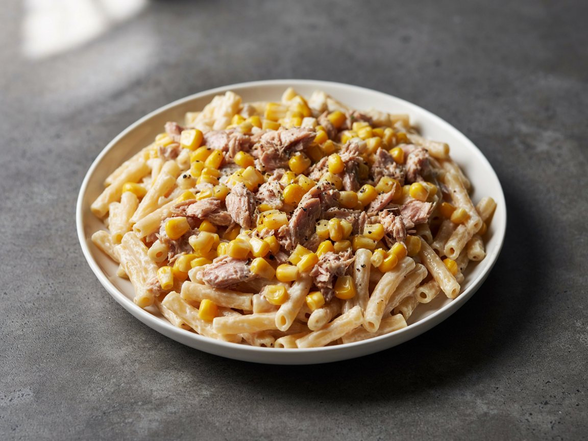 Photo of Tuna Sweetcorn Pasta with Mayo Sauce