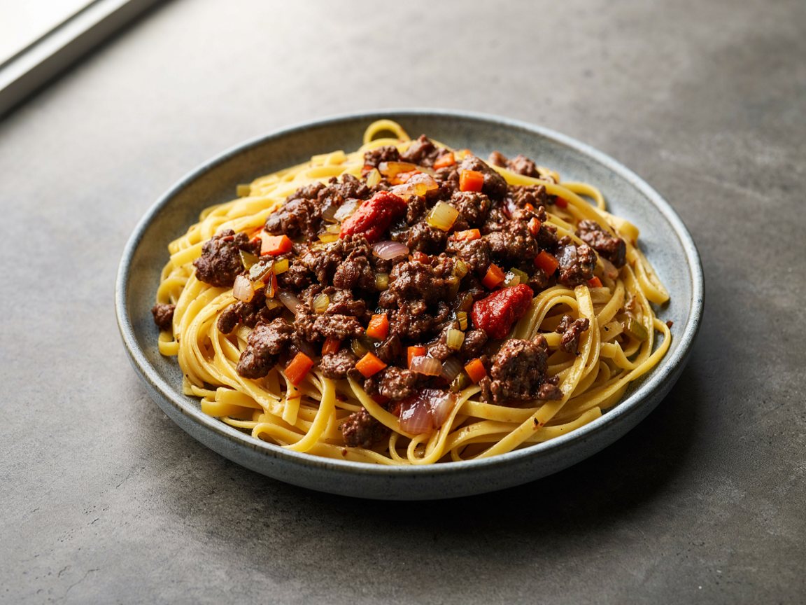 Photo of Beef and Red Wine Tagliatelle