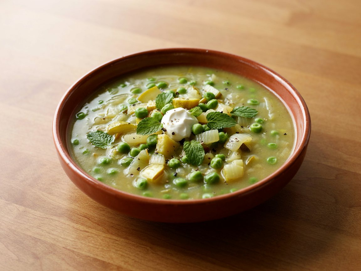 Photo of Green Courgette and Pea Soup