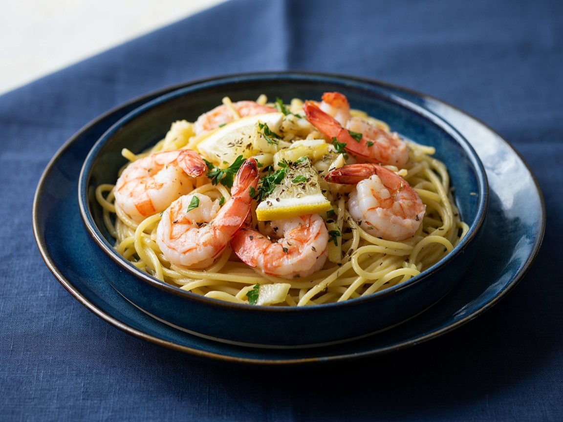 Photo of Garlic Butter Prawn Linguine