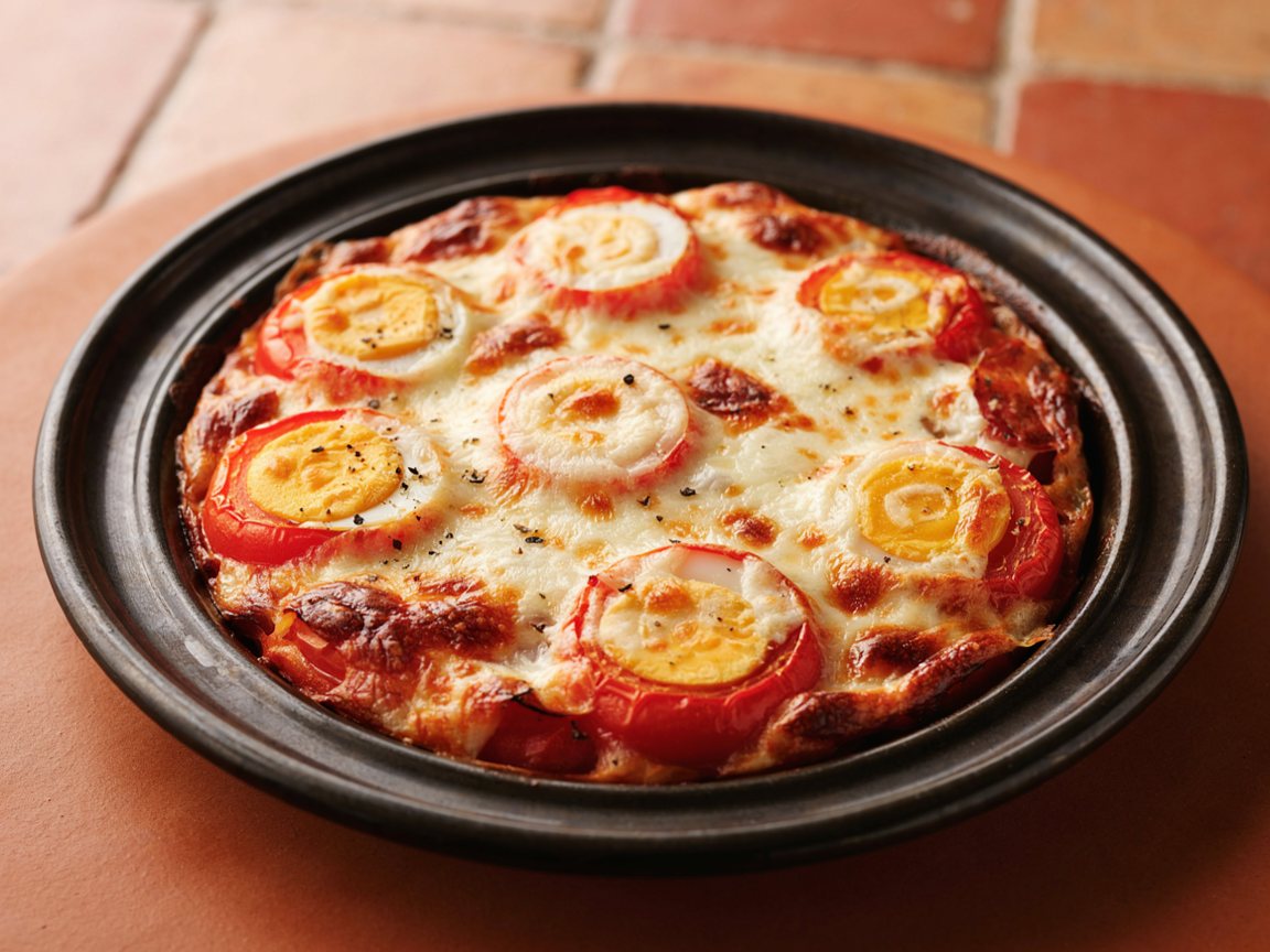 Photo of Baked Eggs with Tomatoes and Emmental