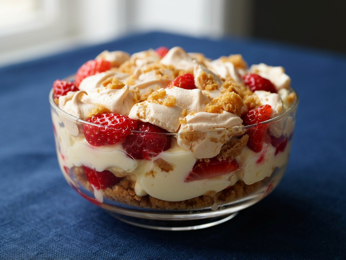 Photo of Strawberries and Cream Meringue Cups