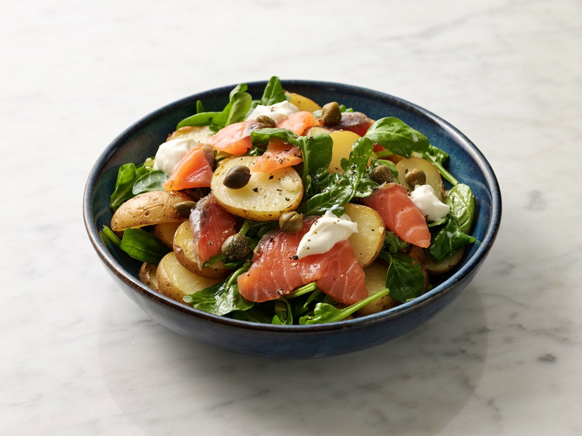 Photo of Smoked Salmon and New Potato Salad with Lemon Crème Fraîche