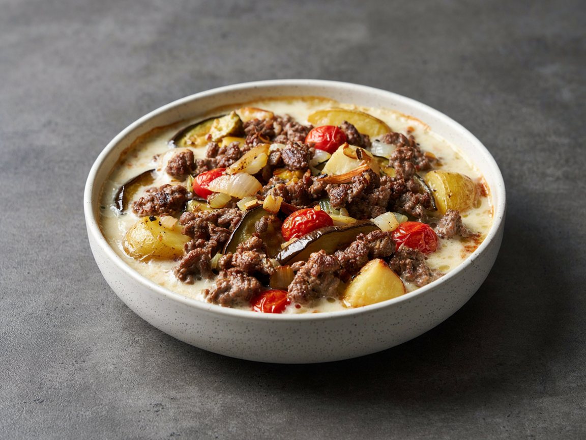 Photo of Beef and Aubergine Potato Gratin