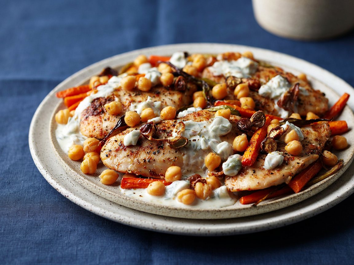 Photo of Spicy Harissa Chicken and Chickpea Traybake