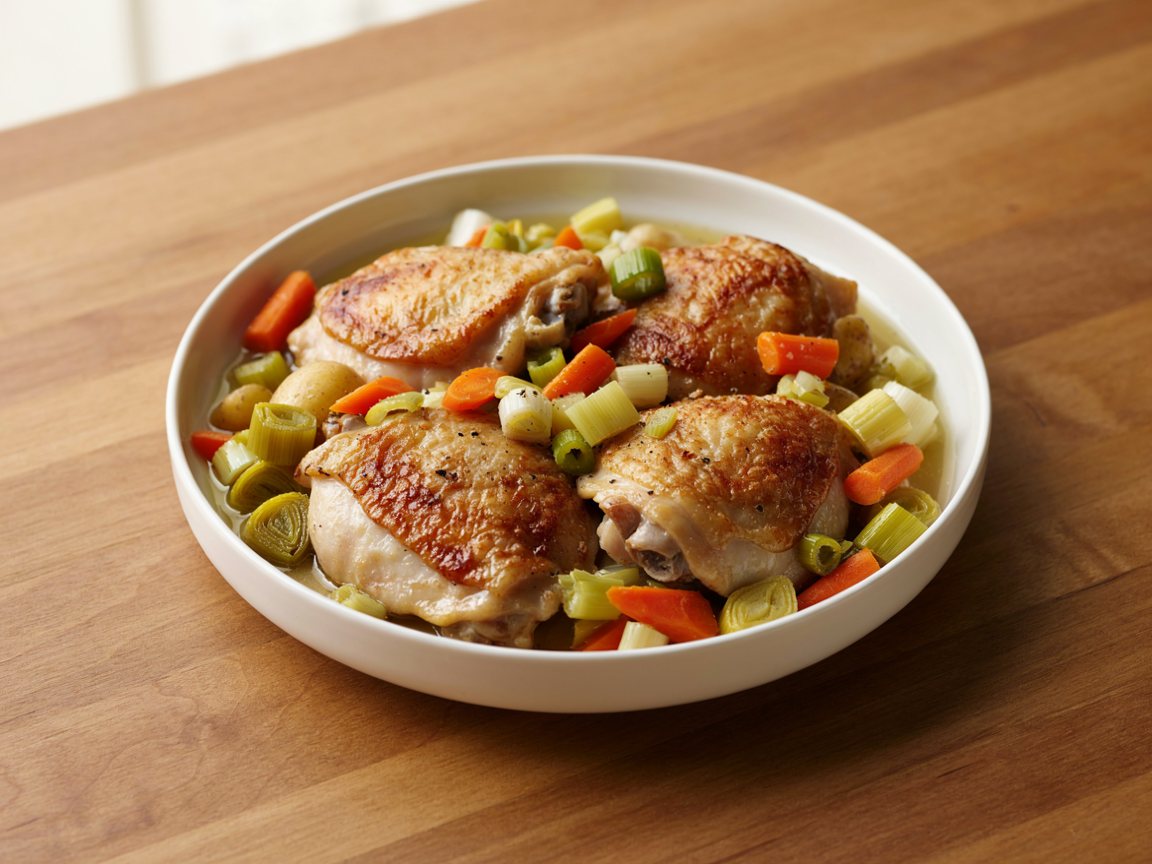 Photo of Chicken Waterzooi with Leeks and Root Vegetables