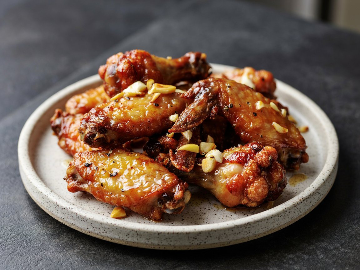 Photo of Sticky Honey Garlic Chicken Wings