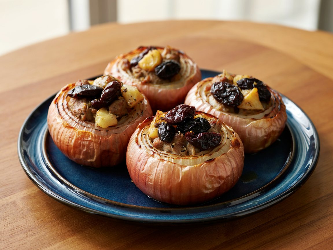 Photo of Pork and Prune Stuffed Onions