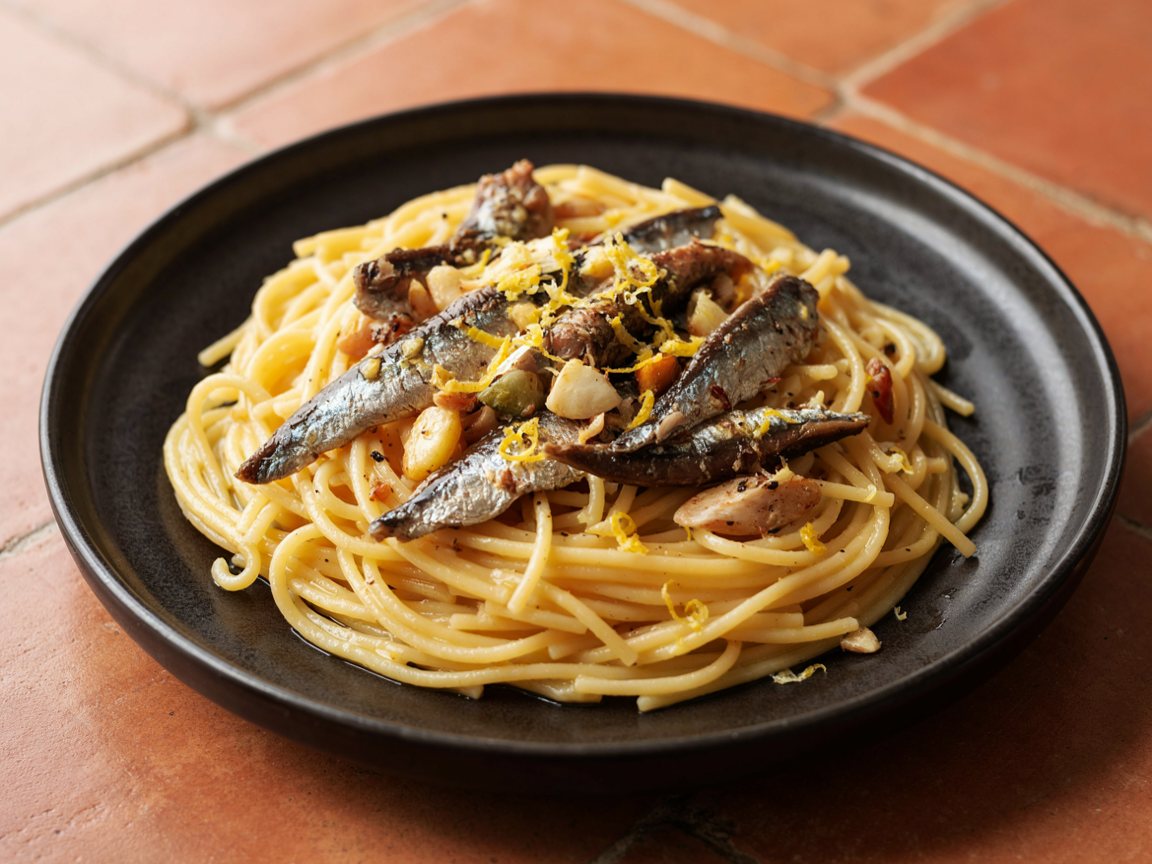 Photo of Sardine Spaghetti with Lemon and Garlic