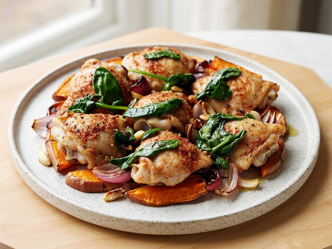 Photo of Smoky Chicken and Sweet Potato Traybake