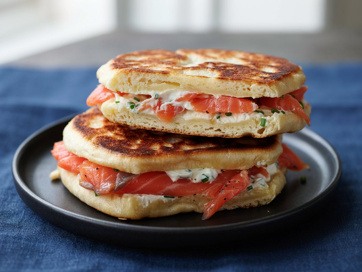 Photo of Smoked Salmon and Cream Cheese Bagel Fritters